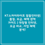 KT스카이라이프 알뜰인터넷| 품질, 요금, 혜택 완벽 가이드 | 대칭형 인터넷, 요금 비교, 가입 혜택 분석!