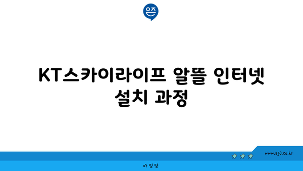 KT스카이라이프 알뜰 인터넷 설치 과정