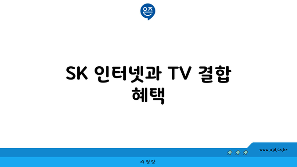 SK 인터넷과 TV 결합 혜택