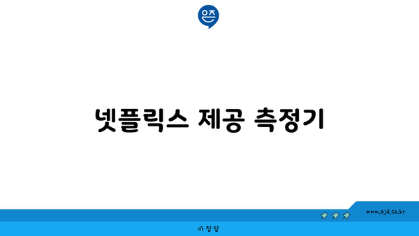 넷플릭스 제공 측정기