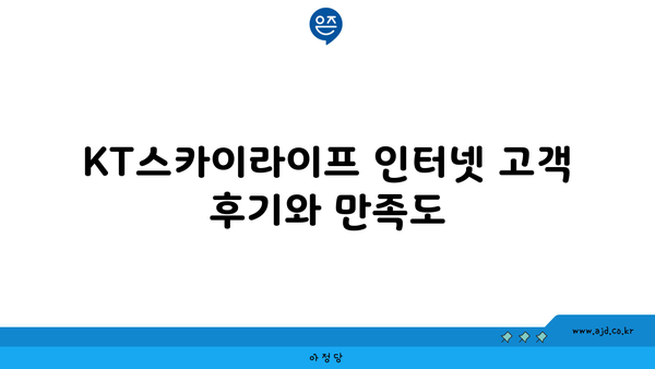 KT스카이라이프 인터넷 고객 후기와 만족도