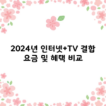 2024년 인터넷+TV 결합 요금 및 혜택 비교