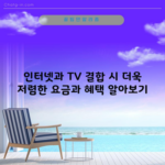 인터넷과 TV 결합 시 더욱 저렴한 요금과 혜택 알아보기