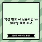 약정 만료 시 신규가입 vs 재약정 혜택 비교