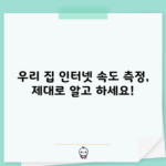 우리 집 인터넷 속도 측정, 제대로 알고 하세요!