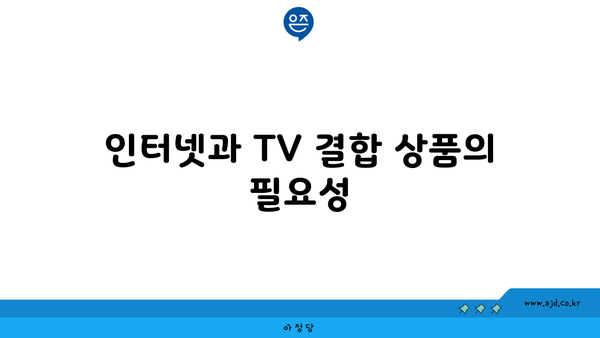 인터넷과 TV 결합 상품의 필요성