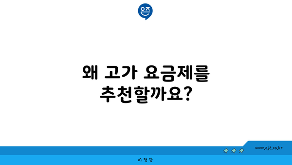 왜 고가 요금제를 추천할까요?