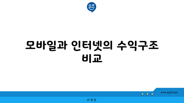 모바일과 인터넷의 수익구조 비교