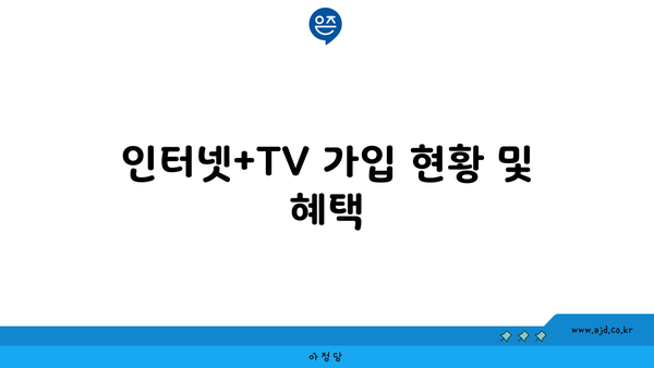 인터넷+TV 가입 현황 및 혜택