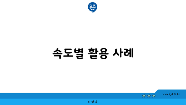 속도별 활용 사례