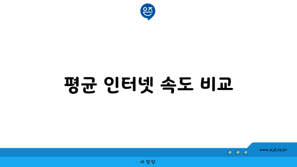 평균 인터넷 속도 비교