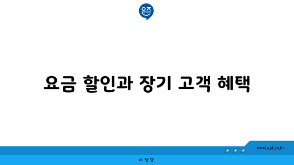 요금 할인과 장기 고객 혜택