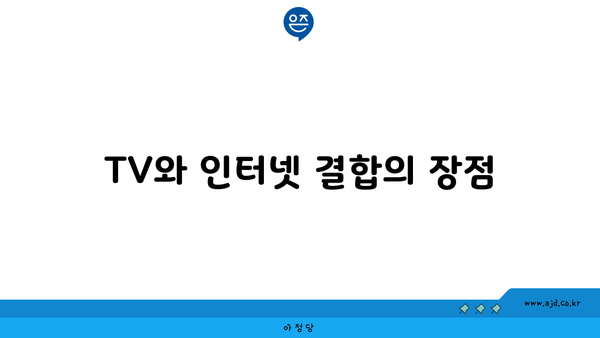 TV와 인터넷 결합의 장점