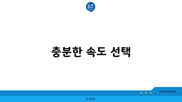 충분한 속도 선택