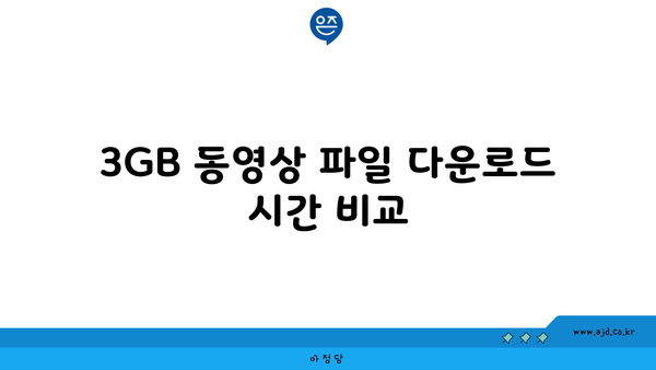 3GB 동영상 파일 다운로드 시간 비교