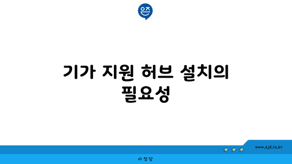 기가 지원 허브 설치의 필요성