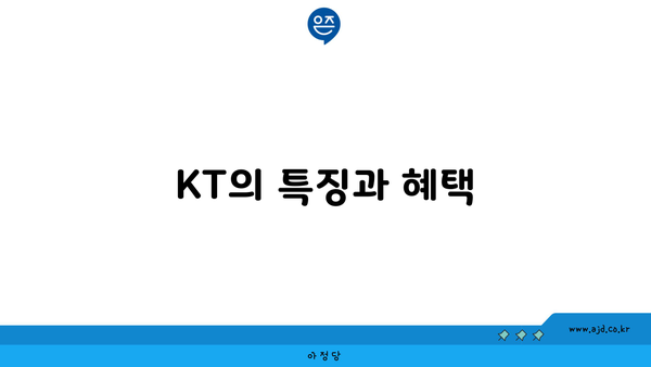 KT의 특징과 혜택