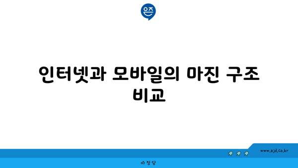 인터넷과 모바일의 마진 구조 비교