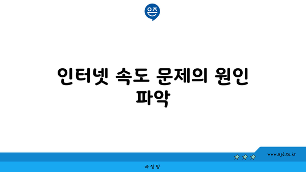 인터넷 속도 문제의 원인 파악