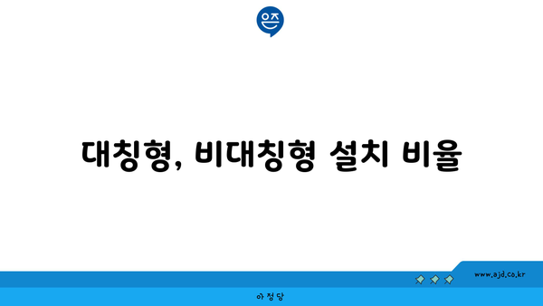 대칭형, 비대칭형 설치 비율