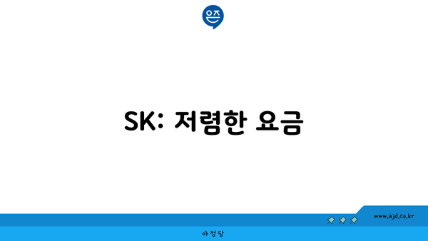 SK: 저렴한 요금