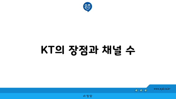 KT의 장점과 채널 수