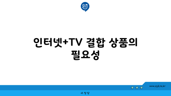 인터넷+TV 결합 상품의 필요성