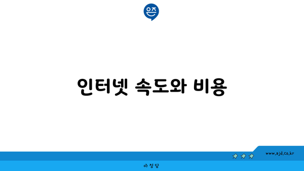 인터넷 속도와 비용