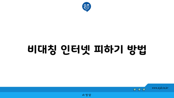 비대칭 인터넷 피하기 방법