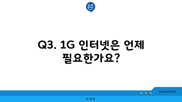 Q3. 1G 인터넷은 언제 필요한가요?