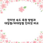 인터넷 속도 측정 방법과 대칭형/비대칭형 인터넷 비교