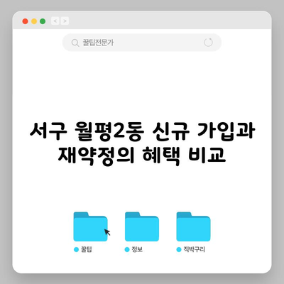 서구 월평2동 신규 가입과 재약정의 혜택 비교