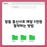 알뜰 통신사로 매달 5천원 절약하는 방법