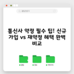 통신사 약정 필수 팁! 신규 가입 vs 재약정 혜택 완벽 비교