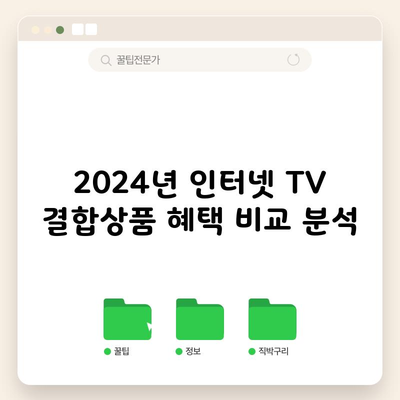 2024년 인터넷 TV 결합상품 혜택 비교 분석