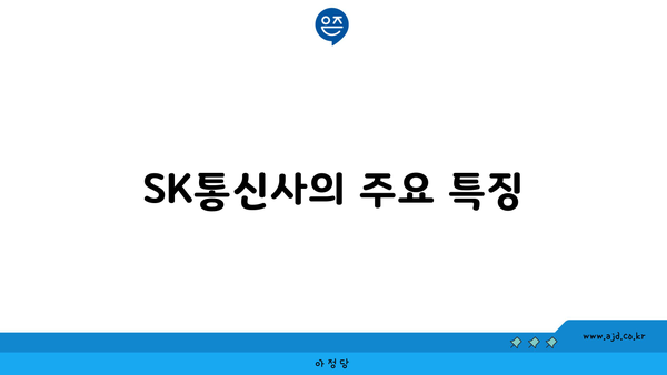 SK통신사의 주요 특징