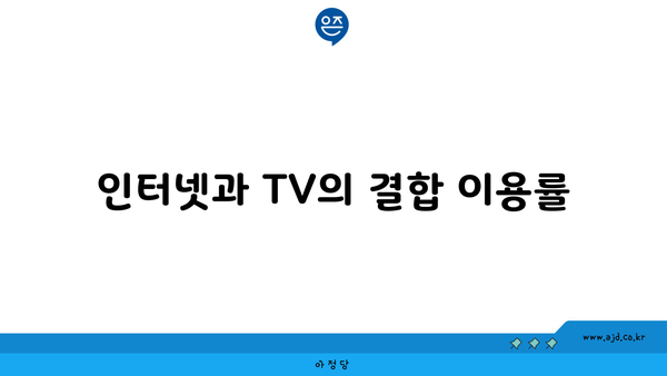 인터넷과 TV의 결합 이용률