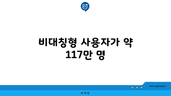 비대칭형 사용자가 약 117만 명