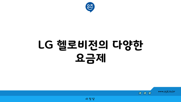 LG 헬로비전의 다양한 요금제