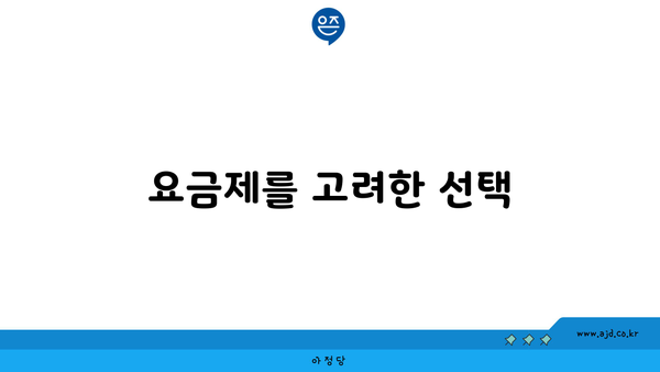 요금제를 고려한 선택