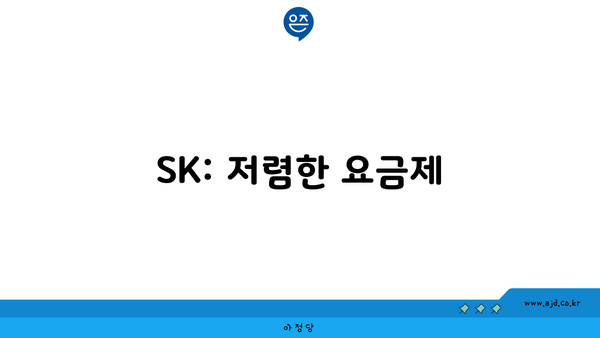 SK: 저렴한 요금제