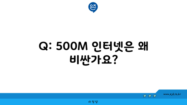 Q: 500M 인터넷은 왜 비싼가요?