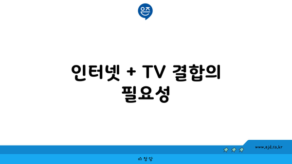 인터넷 + TV 결합의 필요성