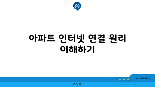 아파트 인터넷 연결 원리 이해하기