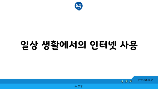 일상 생활에서의 인터넷 사용