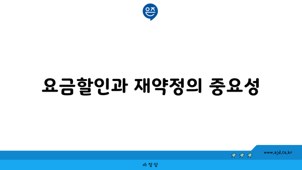 요금할인과 재약정의 중요성