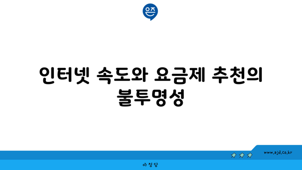 인터넷 속도와 요금제 추천의 불투명성