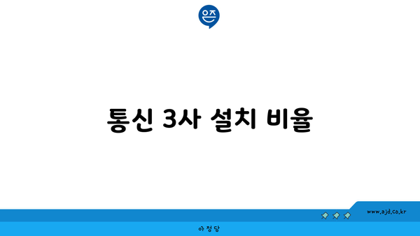 통신 3사 설치 비율