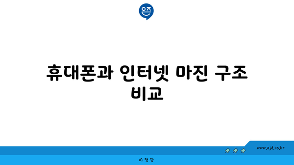 휴대폰과 인터넷 마진 구조 비교