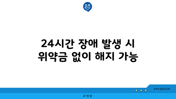 24시간 장애 발생 시 위약금 없이 해지 가능